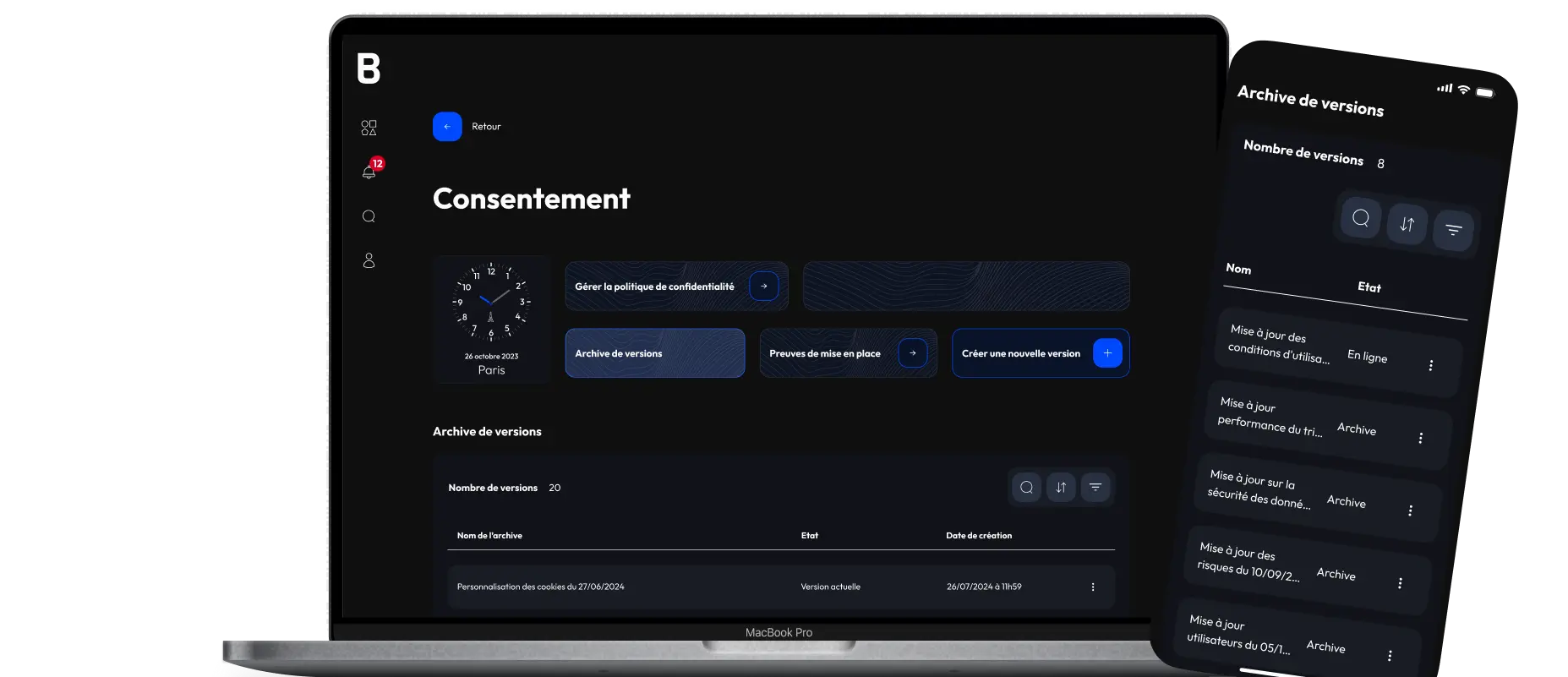 Deux ordinateurs portable affichant la gestion de ressources numériques