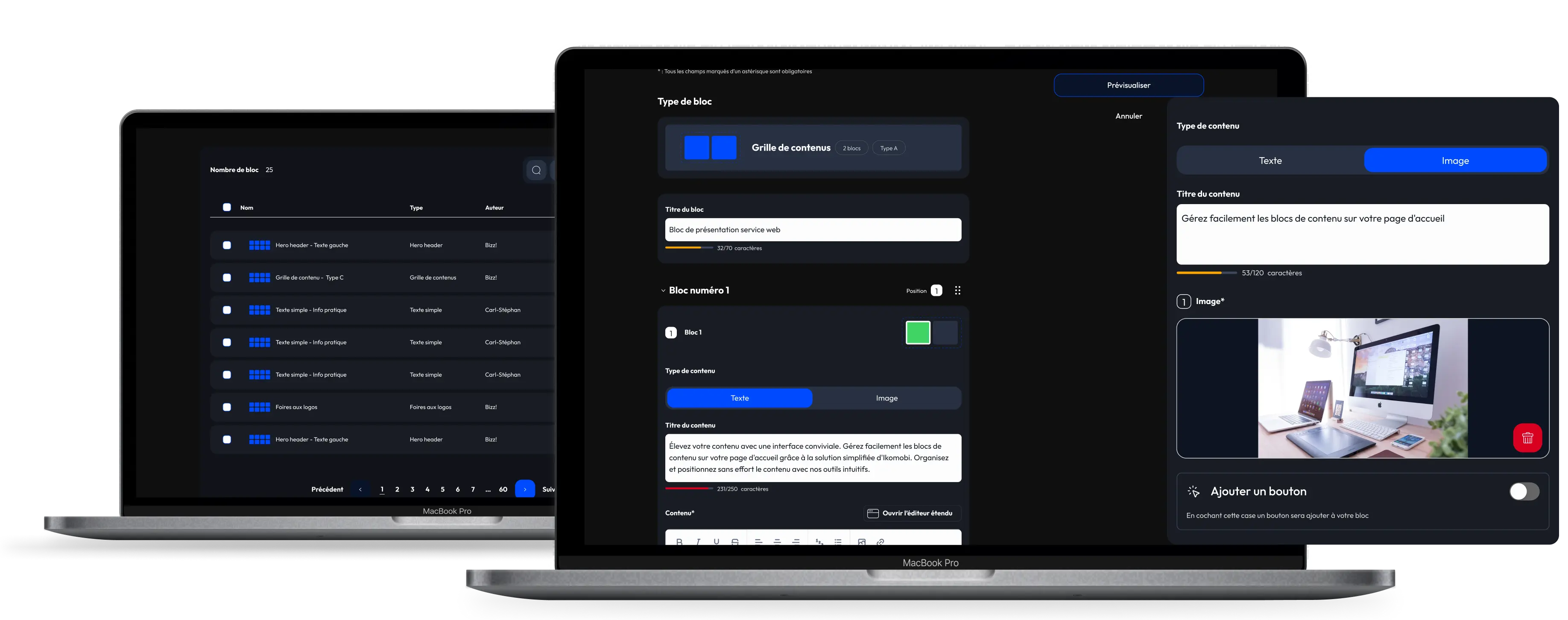 Création d'une campagne depuis le panel d'administration bizz